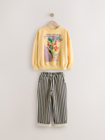 Толстовка и брюки для девочки Next E61-415, Светло-желтый, Черный, Молочный