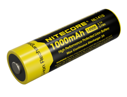Аккумулятор Nitecore NL1410 Li-ion, 3.7 В, 1000 мАч, 14500