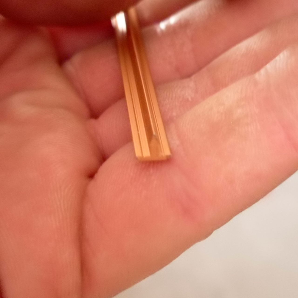 Профиль Т образный (заглушка) 0.6 см Золото