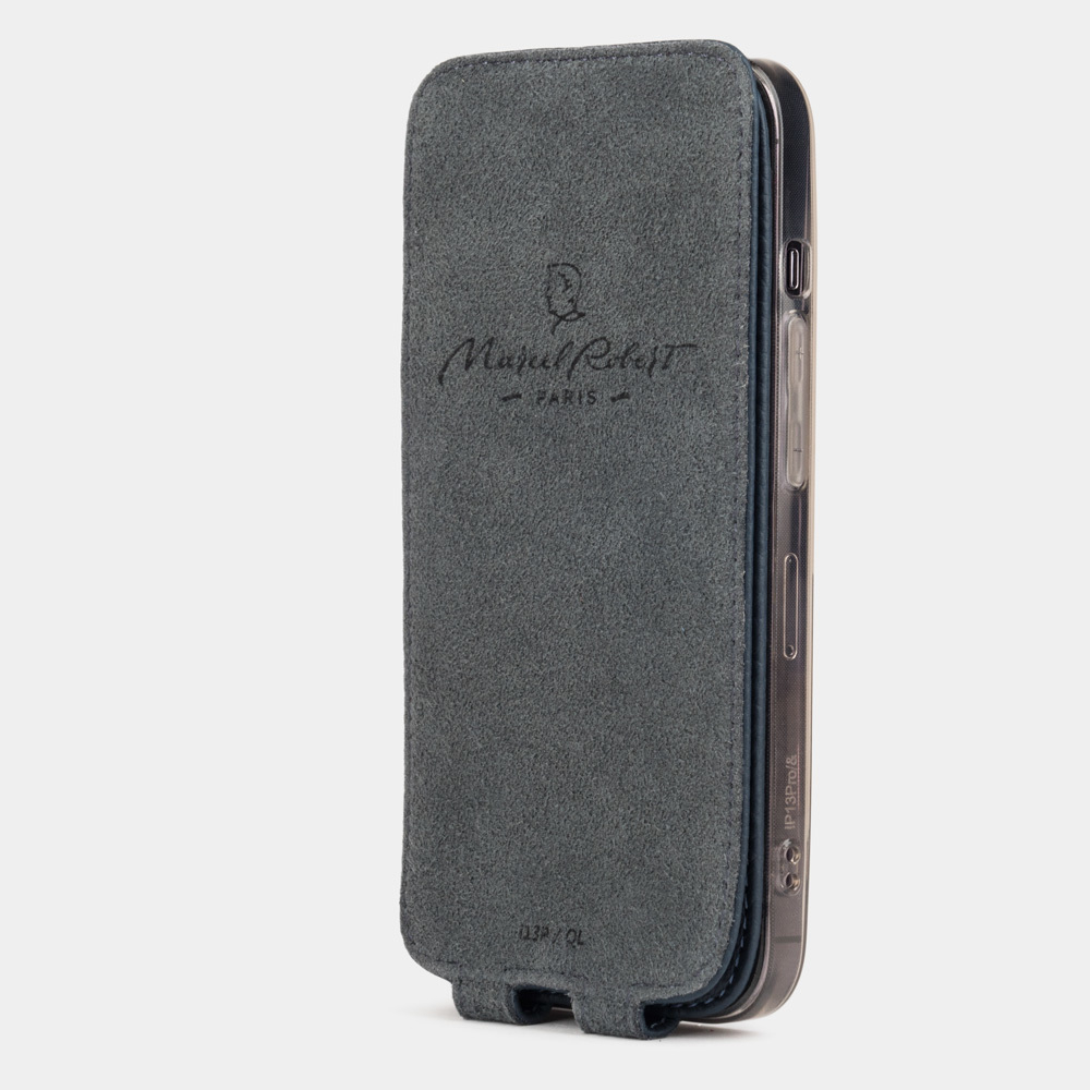 Чехол для iPhone 13 Pro Max из кожи теленка, цвета синий