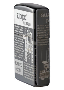 Зажигалка Black Ice® Newsprint Design ZIPPO 49049