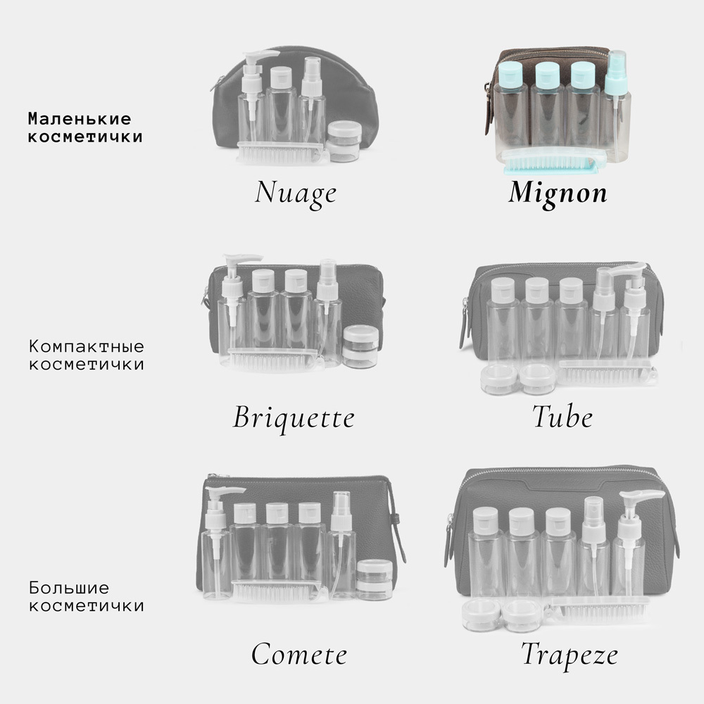 Несессер Mignon из замши и кожи теленка, цвета латте