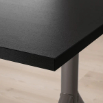 Письменный стол с регулировкой высоты - IKEA IDÅSEN/IDASEN, 120х70х65-79 см, черный/темно-серый, ИДАСЕН ИКЕА