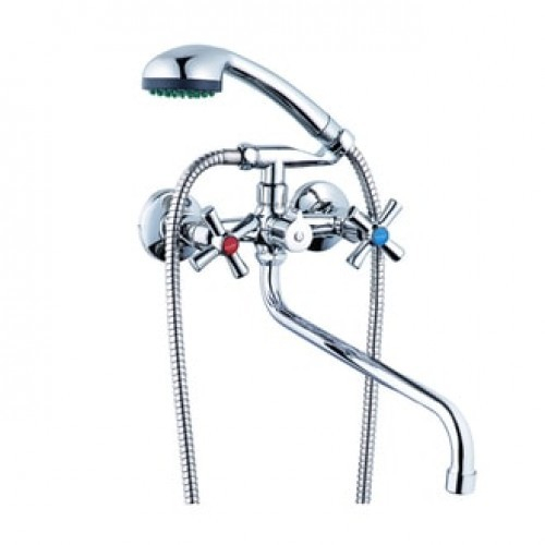 Смеситель для ванны ZEGOR, плоский излив, картриджный переключатель DMT7-A722