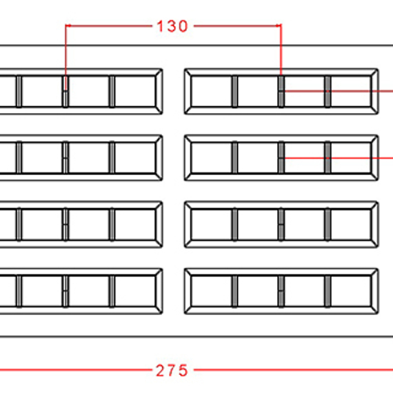 958 | Форма для шоколадных изделий &quot;Дубайский батончик&quot; (275*175 мм)