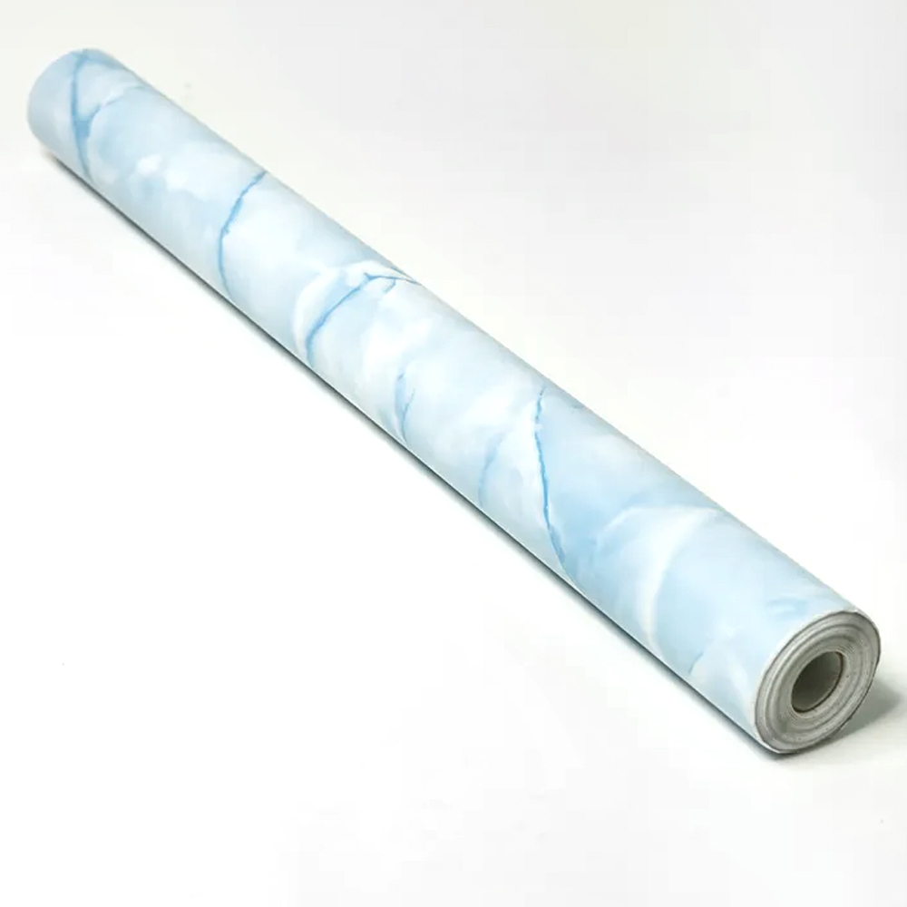 Пленка самоклеящаяся 45см*8м Мрамор голубой