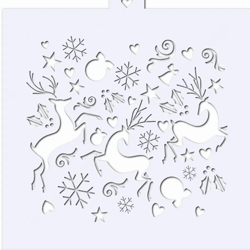 Трафарет Christmas deer новогодний