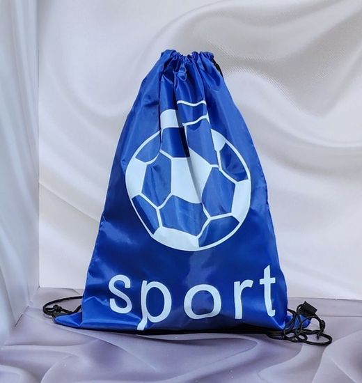 Мешок- рюкзак полиэстр Футбол, васильковый