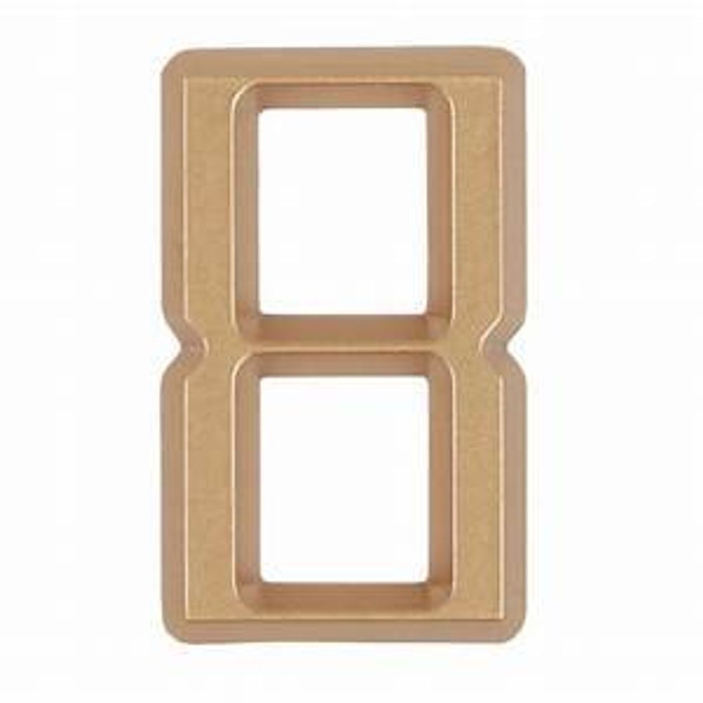 Цифра дверная  "8", самокл. хром/золото РАСПРОДАЖА