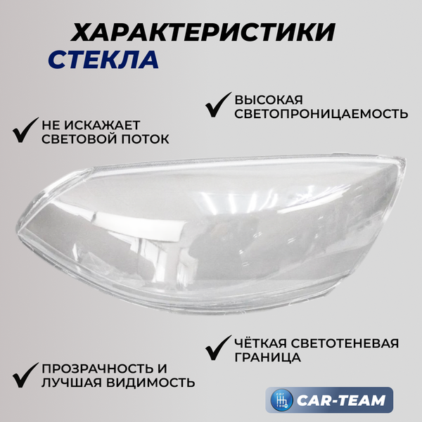 Стекло фары (поликарбонат) Лада Калина 2, левое (2192/94-3711071-15)