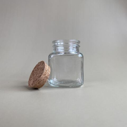 Банка стеклянная с пробкой 110мл.