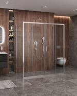 Душевой уголок Cezares MOLVENO-AH-2/2-170/80-C-Cr-IV, 170х80х195, профиль хром, стекло прозрачное