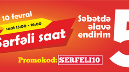 Səbətində 5 AZN endirim!