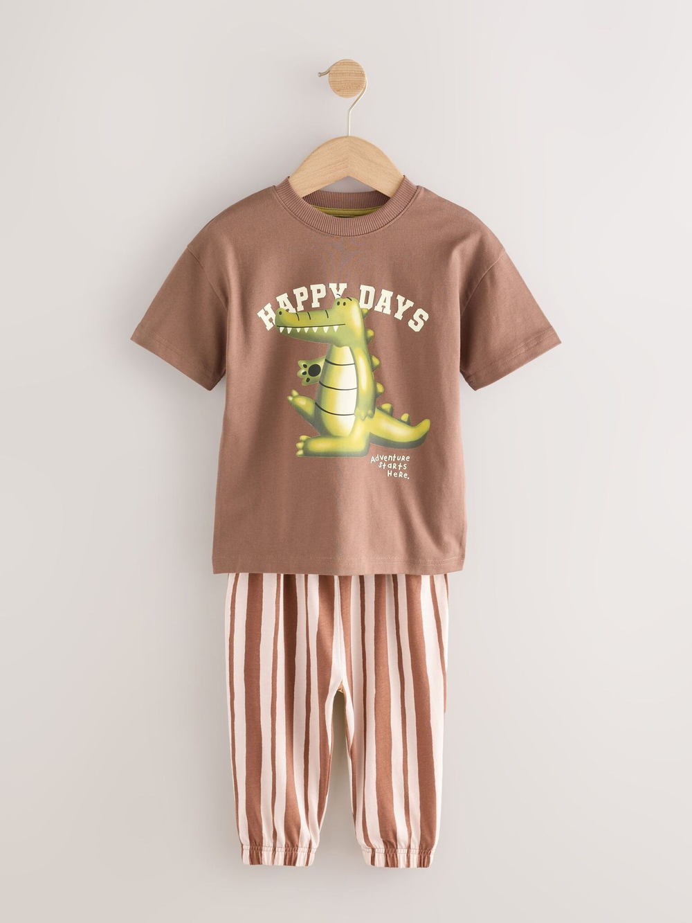 Пижама для мальчика Next AJ0-533, 2 шт., Коричневый, Синий