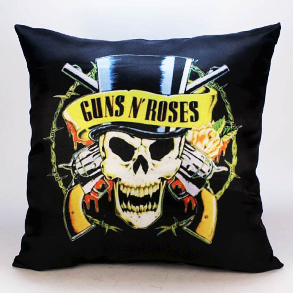 Подушка Guns N Roses ( череп в шляпе )