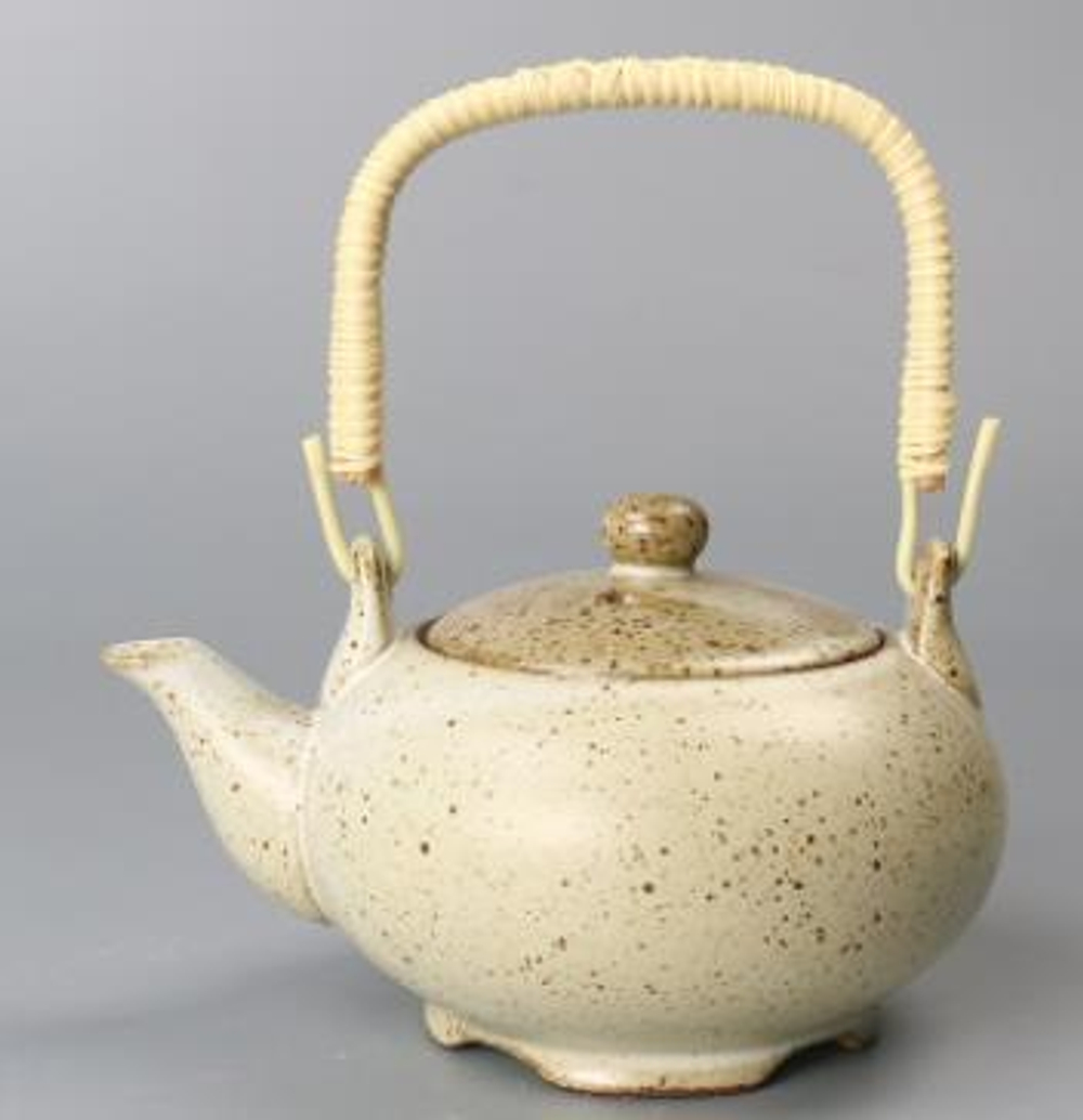 278117.3 Чайник "Каменная печь" 350мл, H=9см, D=14см, керамика белый песок