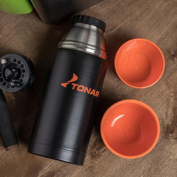 Термос TONAR 750ML HS.TM-024 черный (дополн.пласт.чашка) TONAR
