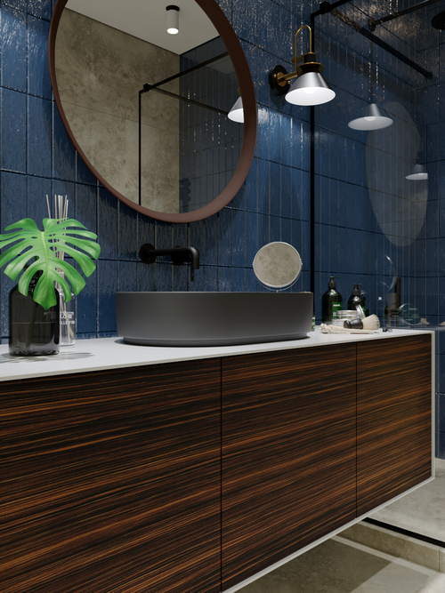 Armadi Art MINIMAL 150 Фасад шпон+ 6mm WHITE ACRILIC 3 ящика