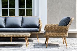 "Прованс" лаунж-зона плетеная из искусственного ротанга, цвет соломенный