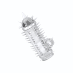 Прозрачная насадка с шипами и клиторальной шишечкой CLIT-BANGER SLEEVE IN CLEAR (Цвет: прозрачный)