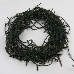 ULD-S5000-500-DGA WARM WHITE IP20 Гирлянда светодиодная. 50м. 500 светодиодов. Теплый белый свет. Провод зеленый. ТМ Uniel