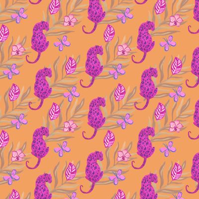 Бесшовный принт тропический