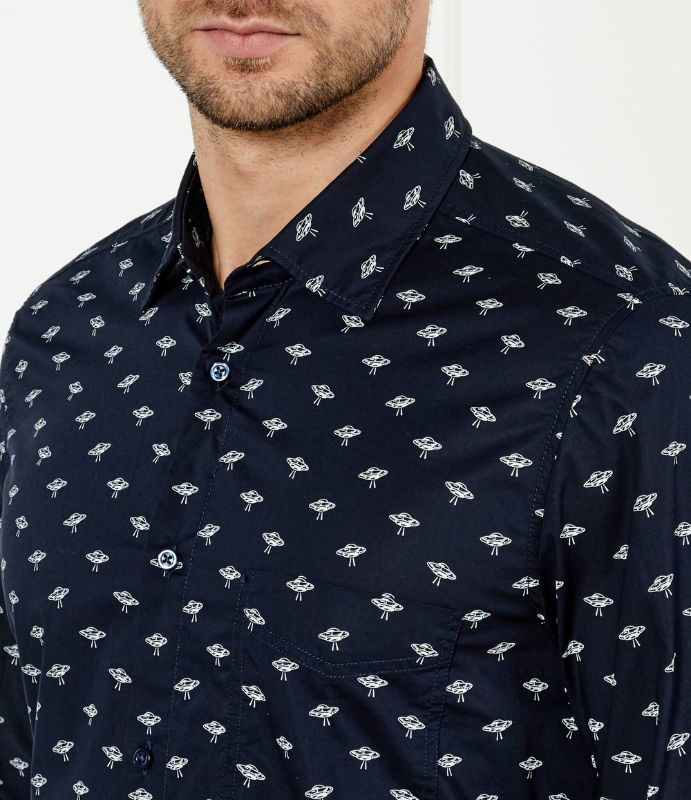 Рубашка Remiton_M BOSS ORANGE - темно-синий(50524724)