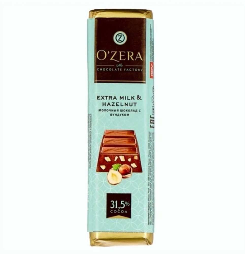 Батончик OZera. Extra milk &amp;amp; Hazelnut 42 гр