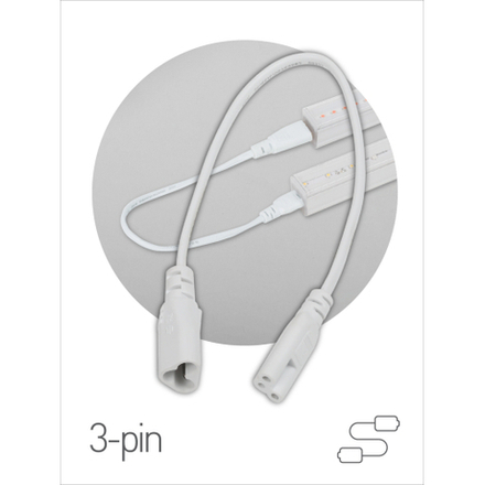 Кабель соединительный для линейного светильника ЭРА C5-С6-0,5 3-pin 0,5 м коннекторы IEC C5-IEC C6