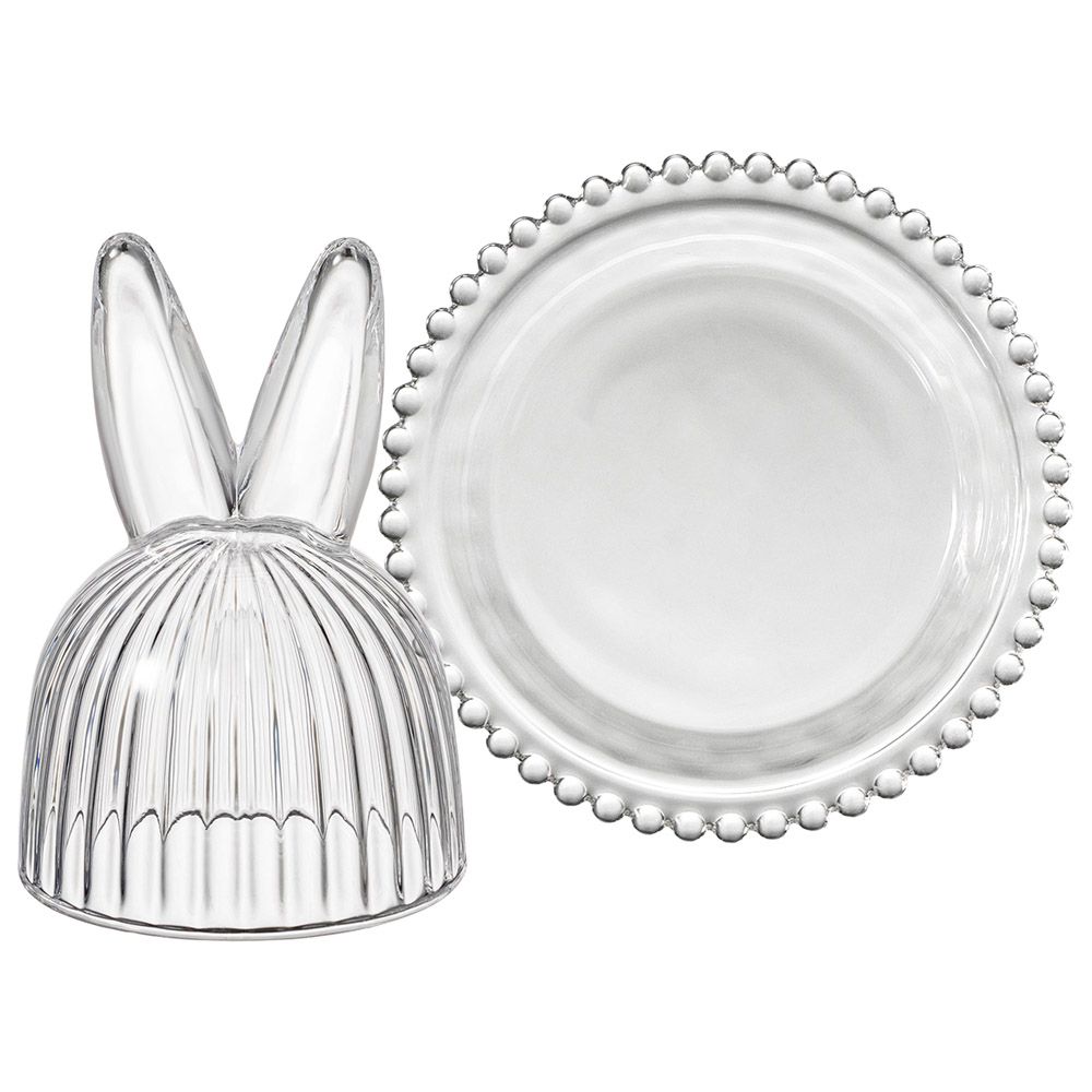 БЛЮДО СЕРВИРОВОЧНОЕ С КРЫШКОЙ "RABBIT FAMILY" 14*14*16 СМ