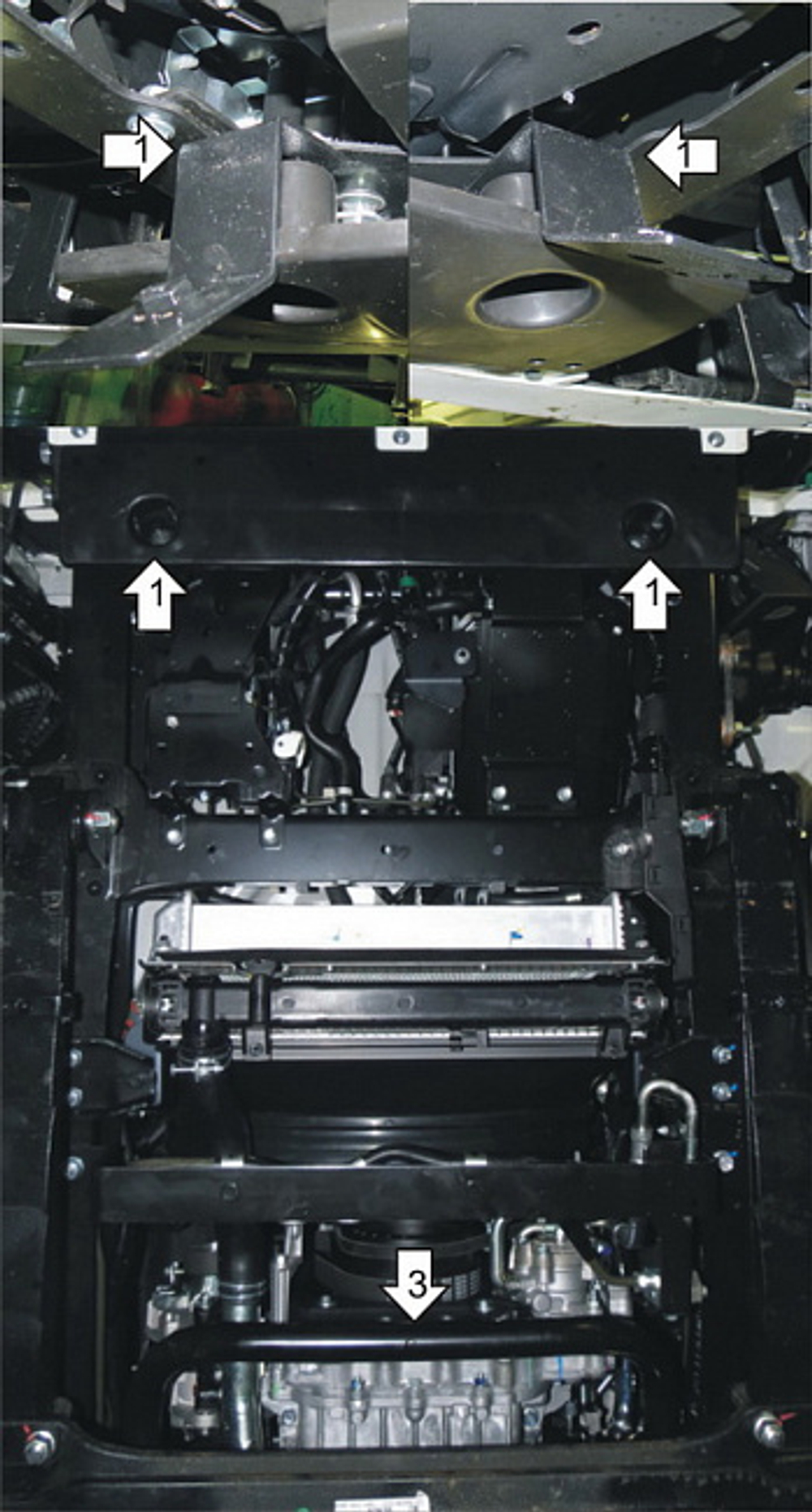 Защита Радиатора. 2 мм, Сталь. для Isuzu NMR 85H 2011-н.в. MOTODOR.26406