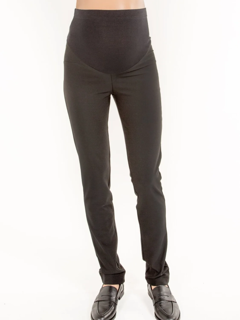 Брюки для беременных зауженные, черный 3102