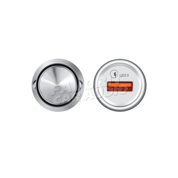 АЗУ 1USB HOCO Z4 2100mA алюминий QC2.0 серебряный