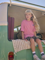 Футболка и шорты-велосипедки в комплекте для девочки Next AM0-411, Розовый, Коричневый