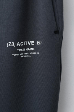 ZARA СПОРТИВНЫЕ БРЮКИ-ДЖОГГЕРЫ, АНТРАЦИТОВО-СЕРЫЙ