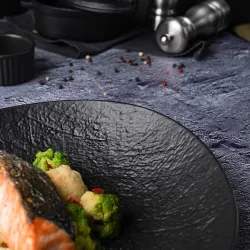 Салатник 800 мл 25,5*23 см h5 см Wave Up Black Raw Stellar P.L. Proff Cuisine [1]