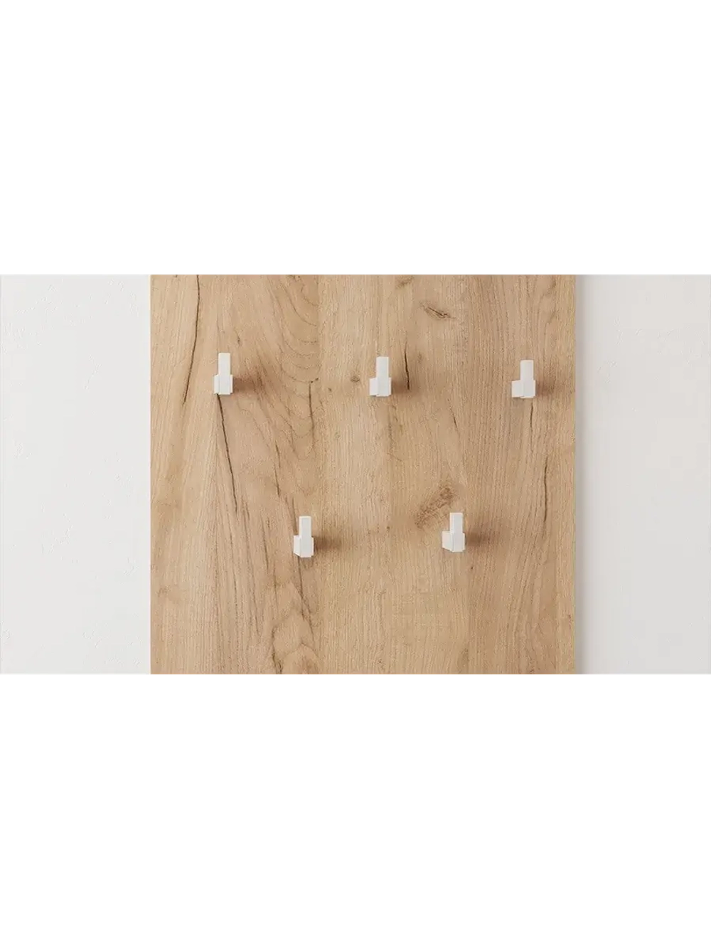 Прихожая с вешалкой Дуб Крафт золотой 190х43х226