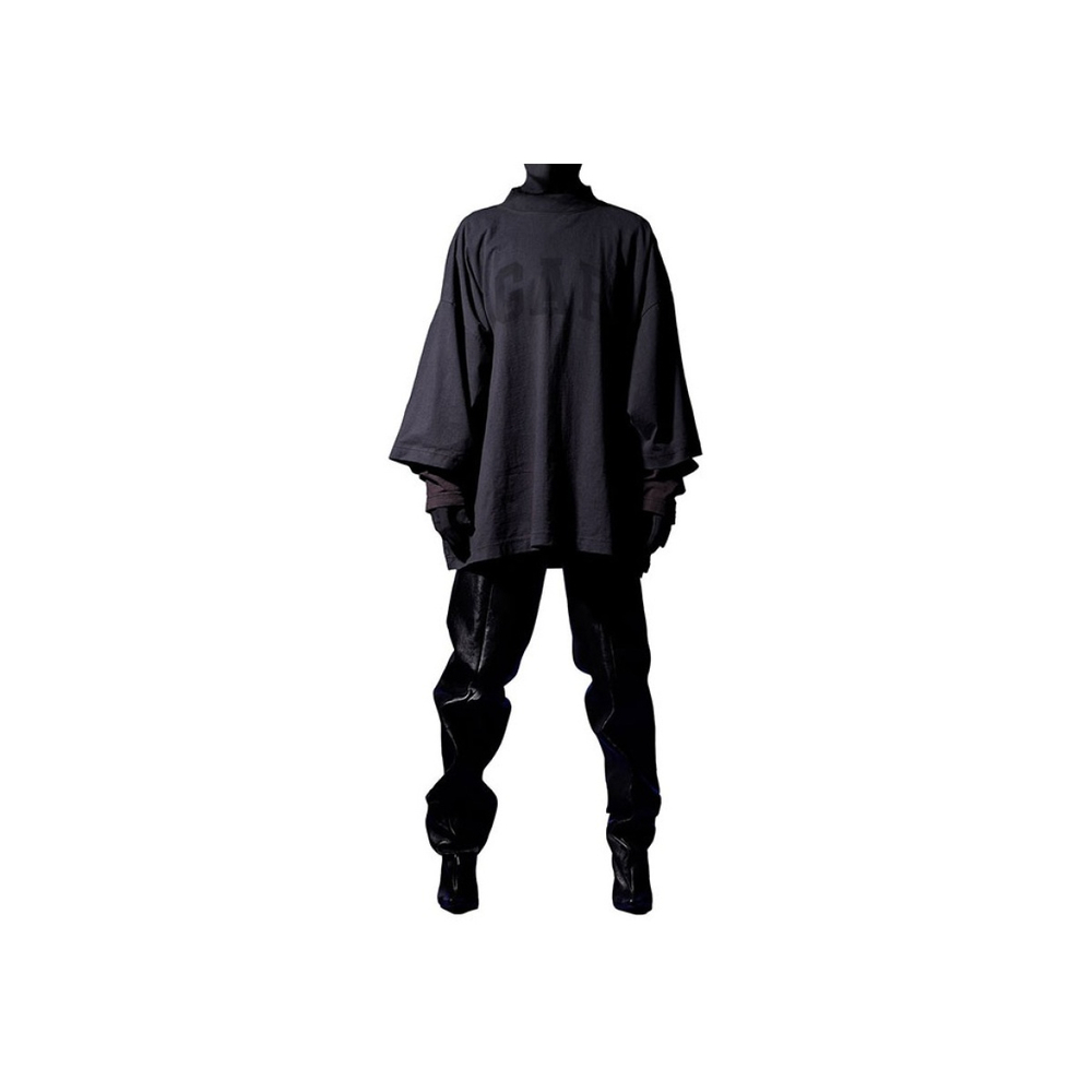 Yeezy X Gap X Balenciaga Черная Унисекс Футболка