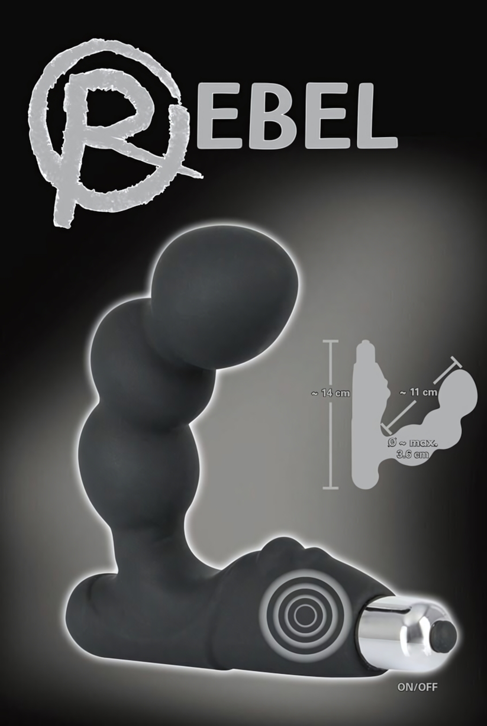Стимулятор простаты с вибрацией Rebel Bead-shaped Prostate Stimulator (Цвет: черный)