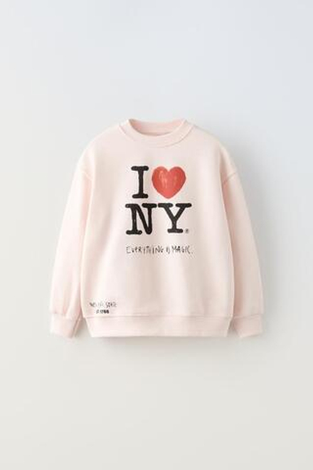 ZARA ТОЛСТОВКА I LOVE NY®, РОЗОВЫЙ