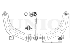 Рычаг подвески поперечный передний нижний левый UNIO SSP-40110