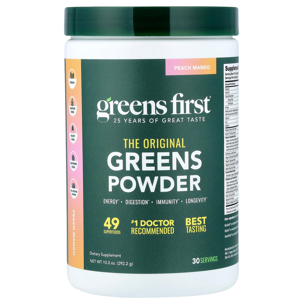 Greens First, порошок из зелени, персик и манго, 292,2 г (10,3 унции)