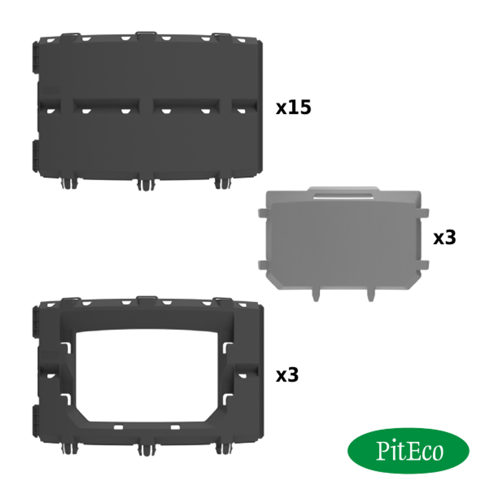 Компостер Piteco 1200 л чёрный