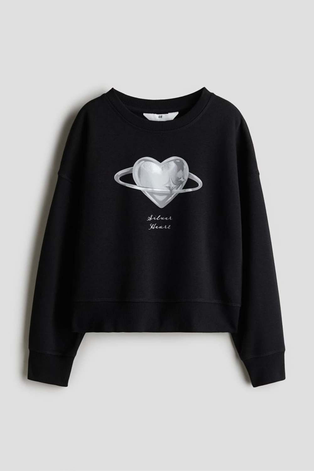 H&M Толстовка с контрастными деталями, черный