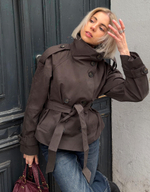 Тренч с высоким воротником - BERSHKA