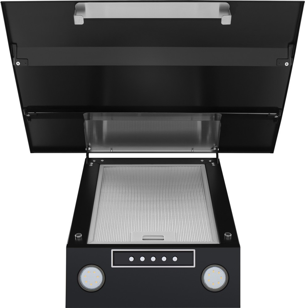 Каминная вытяжка Maunfeld BRIDGE 60 black glass black