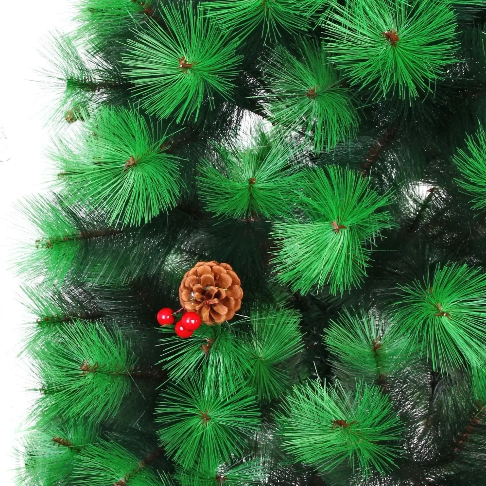 Ёлка «Тайга» 180 см, леска с шишками и ягодами (220 веток)