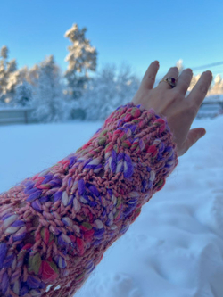 Трикотажная пряжа для вязания MORELINO толстая шишибрики