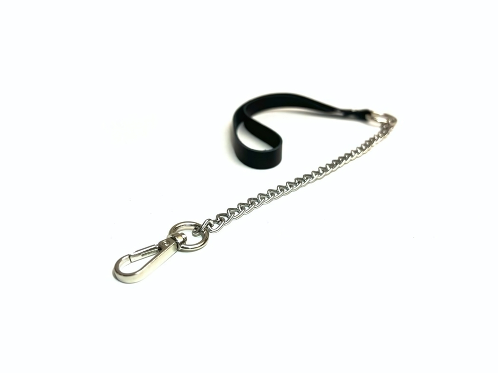 Поводок на цепочке Sex Game - 44 см. (Цвет: черный)
