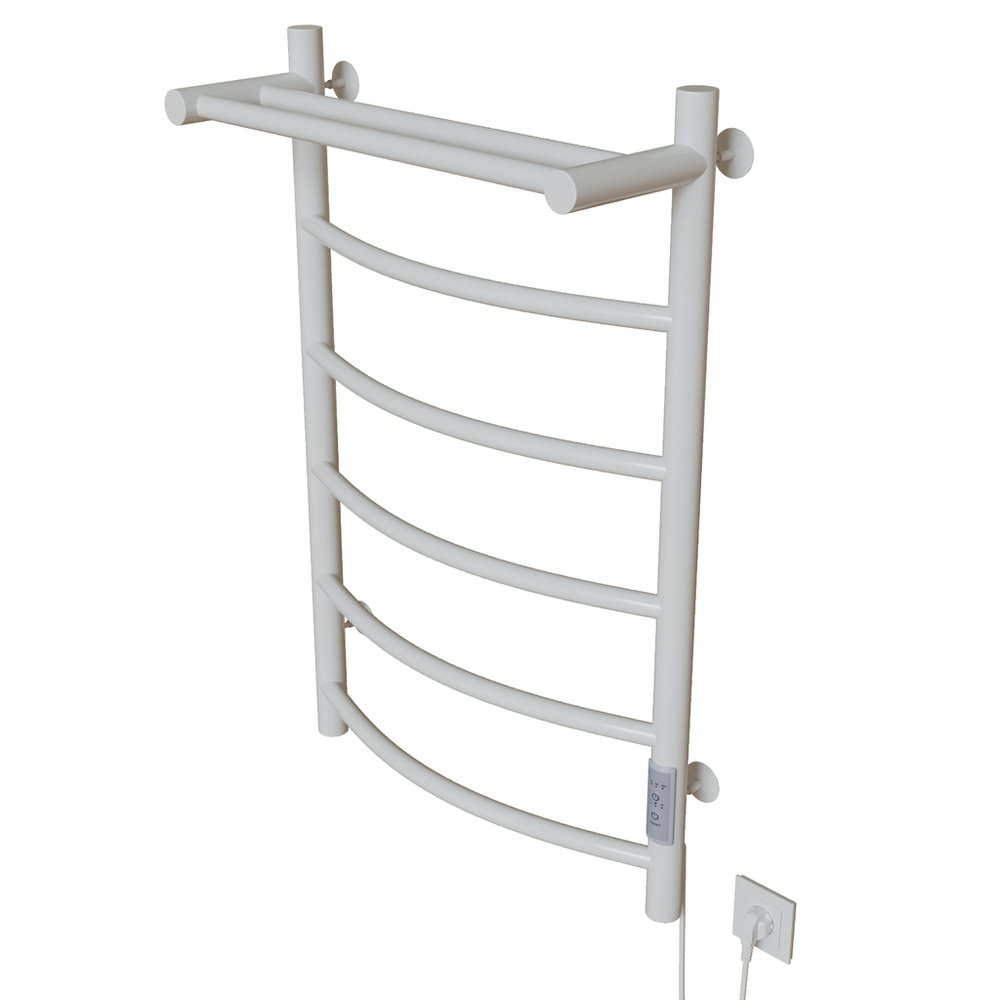 Полотенцесушитель MIXLINE CAPELLA  80х50 (таймер, 336Вт, 5 перекладин + ПОЛКА) электрический БЕЛЫЙ
